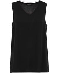Fabiana Filippi - Silk-Blend Sleeveless V-Neck Top - Lyst
