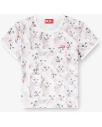DIESEL - T-Unclau Stretch Fabric T-Shirt - Lyst