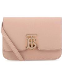 Burberry - Leather Small Tb Crossbody Bag - Lyst
