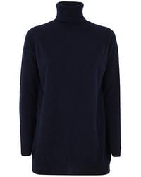 Drumohr - Oversized Turtle Neck Side Splits Detail - Lyst
