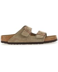 Birkenstock - Arizona Suede Slip-On Sandals - Lyst
