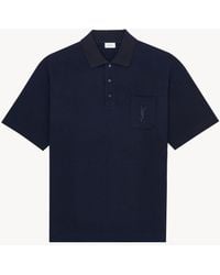 Saint Laurent - Cassandre Piqué Polo Shirt - Lyst