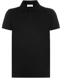 Saint Laurent - Cassandre Ysl Logo Polo Shirt - Lyst