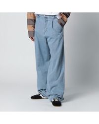 Dries Van Noten - Light Wideleg Jeans With Pleats - Lyst