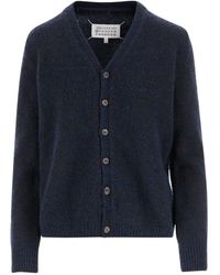 Maison Margiela - Cardigan Sweater With Deep V-Neckline And Tapered Sleeves - Lyst