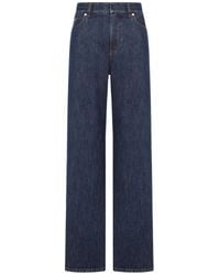 Fendi - Wide Leg Jeans With 5 Pockets - Lyst