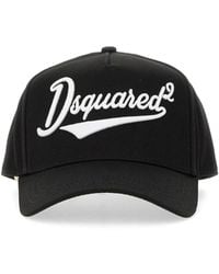 DSquared² - Adjustable Curved Brim Embroidered Baseball Cap - Lyst