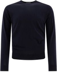 John Smedley - Merino Wool "Lundy" Crewneck Sweater In - Lyst