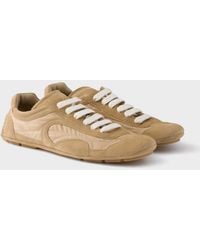 Prada - Recycled Polyamide Recycled Polyester Calf Leather Flat Shoes - Lyst