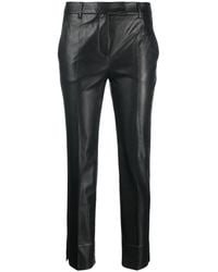 Incotex - Slim Cut Faux Leather Trousers - Lyst