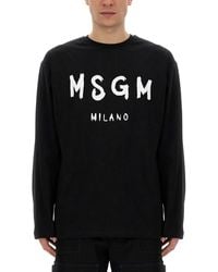 MSGM - Full Sleeves T-Shirt - Lyst