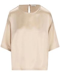 Brunello Cucinelli - Silk Elastan Blouse - Lyst