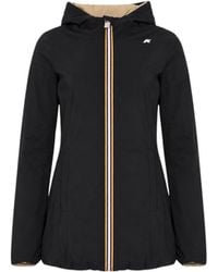 K-Way - Hooded Zip-Up Coat - Lyst