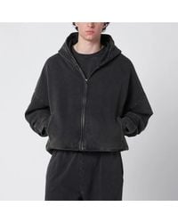 Entire studios - Washed Cotton Zip-Up Hoodie - Lyst