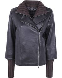 The Jackie Leathers - "Gemini" Leather Jacket With Gilet - Lyst