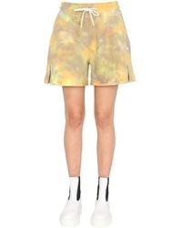 MSGM - Relaxed Fit Cotton Shorts - Lyst