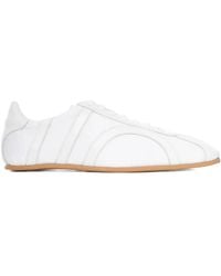 TOTEME - Leather-Panel Lace-Up Sneakers - Lyst