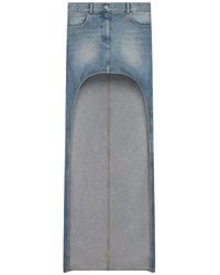 Courreges - Denim Cotton Skirt - Lyst