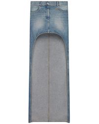 Courreges - Denim Cotton Skirt - Lyst