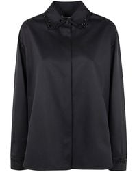 Golden Goose - "Journey W's" Pajama Shirt With Patch Pockets And Designed Edges Palma W Embroidery - Lyst