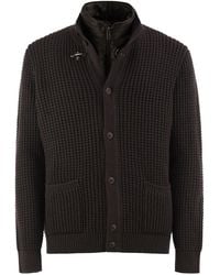 Fay - Wool Cardigan With Removable Padded Gilet - Lyst