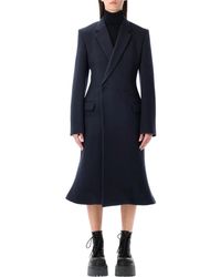 Balenciaga - Brushed Wool Midi Godet Coat - Lyst