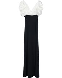 Elisabetta Franchi - Long Sleeve Puff-Sleeve Evening Gown - Lyst