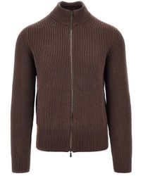 Drumohr - Merino Wool Full-Zip Cardigan - Lyst