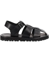 Studio Nicholson - Calf Leather Micro Rubber Sandals - Lyst