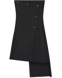 Courreges - Courregès Strapless Mini Dress With Button Closure - Lyst