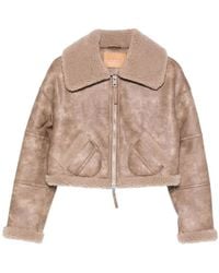 Jakke - Aviator Cropped Jacket - Lyst
