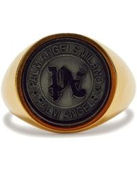 Palm Angels - Pa Stone Emblem Logo Ring - Lyst