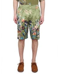 Etro - Bermuda Shorts With Floral Print - Lyst