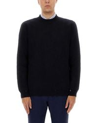Golden Goose - Dark Cottonblend Sweater With Distressed Effect - Lyst