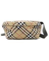 Burberry - Checkered Equestrian Knight Mini Belt Handbag 33X11X18Cm - Lyst