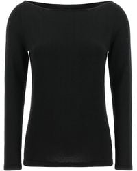 Elie Saab - Wool Off-The-Shoulder Top - Lyst