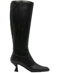 Sergio Rossi - Leather Heel Boots - Lyst