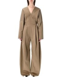 THE LATEST - Long V-Neck Jumpsuit - Lyst