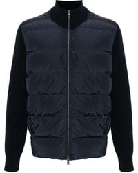 Herno - Nylon And Wool Padded Cardigan - Lyst