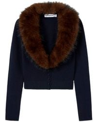 Self-Portrait - Faux-Fur Knit Cardigan - Lyst