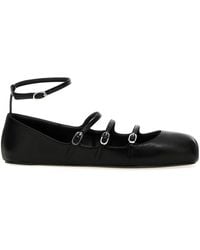 McQueen - Leather Strap Ballet Flats - Lyst