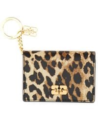 Ganni - "Bou" Card Holder With Animal Motif - Lyst