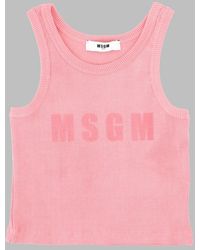 MSGM - Ribbon Tank Top Girl - Lyst