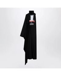 Balenciaga - The Door Draped Maxi Cotton Jersey Dress - Lyst