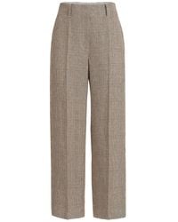 Brunello Cucinelli - Linen Cotton Trousers - Lyst