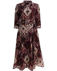 Samantha Sung - Bordeaux Tie-Dye Wool Dress - Lyst