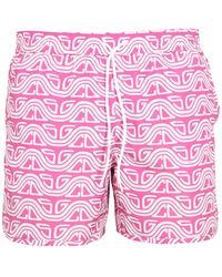Gcds - Waved Print Swim Shorts - Lyst