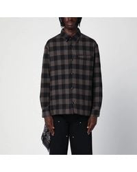 Destin - Check Pattern Wool And Cashmere Overshirt - Lyst