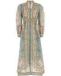 Zimmermann - Roselight Plunge Midi Dress - Lyst