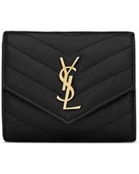 Saint Laurent - Calfskin Wallet - Lyst